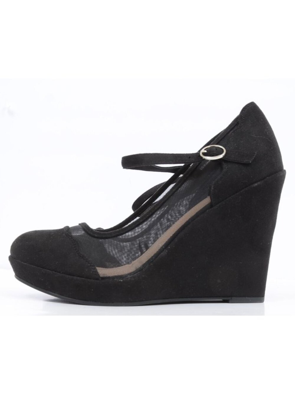 Torrid Mesh Platform Wedge Size 10 Extra Wide Width Fairy Whimsigoth Mary Jane - Picture 5 of 9